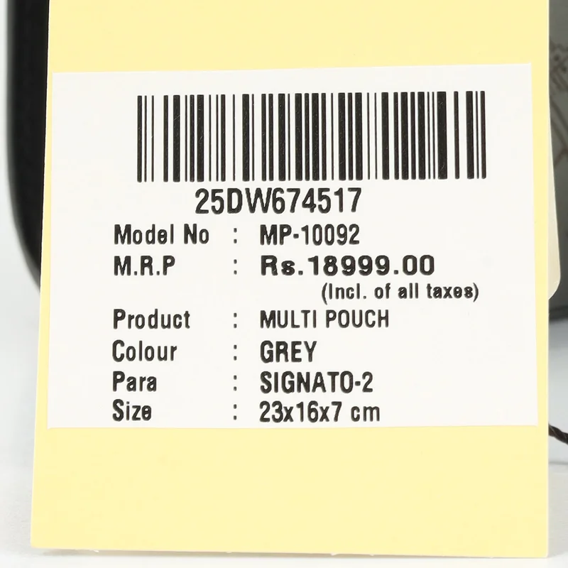 Da Milano Grey Signato Leather Multi Pouch - Grey  | Best Price UAE